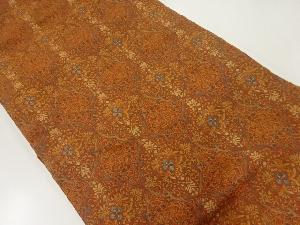 変わり格子に華紋模様織出し名古屋帯